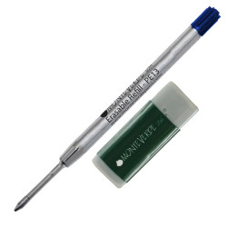 Refill cancellabile per sfera Parker - punta media - blu - blister 1 refill + gomma Monteverde