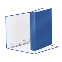 Raccoglitore Meeting - 4 anelli tondi 30 mm - dorso 4 cm - 22x30 cm - PPL - blu metallizzato - Esselte