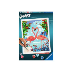 Ravensburger CreArt Flamingo Love - Dipingere con il set numerico