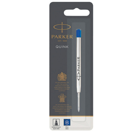 Refill sfera Quink standard - punta large - metallo - blu  - Parker