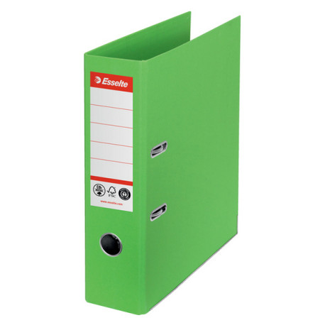 Registratore a leva - CO2 neutral - A4 - dorso 75 mm - verde - Esselte