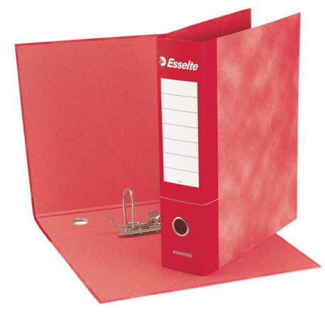 Registratore Essentials G73 - dorso 8 cm - commerciale 23x30 cm - rosso - Esselte