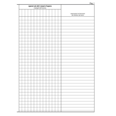 Registro giornale lavori - 31 x 21cm - 47pg - numerate - Edipro