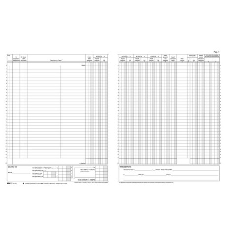 Registro Iva fatture - 31 x 24,5cm - 22pg - numerate - Edipro