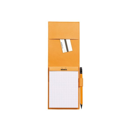 RHODIA - Blocchetto - graffettato - N°12 - 85 x 120 mm - 80 fogli / 160 pagine - carta bianca - quadretti - con copertina rigid