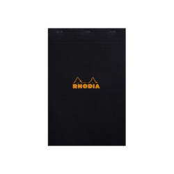 RHODIA Basics - Blocchetto - graffettato - N°19/A4+ - 210 x 318 mm - 80 fogli / 160 pagine - carta bianca - quadretti - con cop