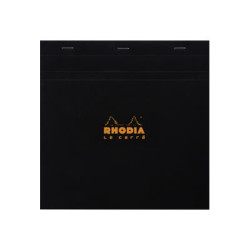 RHODIA Basics - Blocco - graffettato - N°210 - 210 x 210 mm - 80 fogli / 160 pagine - carta bianca - quadretti - con copertina 