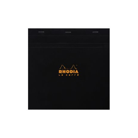 RHODIA Basics - Blocco - graffettato - N°210 - 210 x 210 mm - 80 fogli / 160 pagine - carta bianca - quadretti - con copertina 