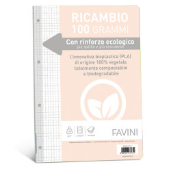 Ricambi c/rinforzo ecologico - A4 - 100 gr - 40 fg - 5 mm - Favini