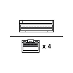 Ruckus Wireless - Attacco cavo diretto - QSFP+ a SFP+ - 3 m - attivo