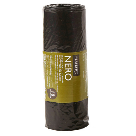 Sacchi per rifiuti Classic - 70 x 110 cm - 116 L - 20 micron - nero - Perfetto - rotolo da 10 sacchetti