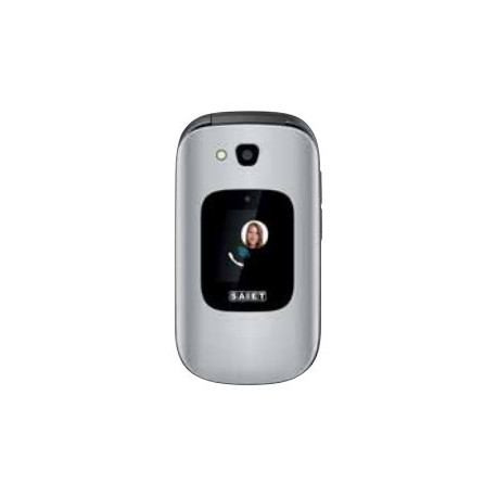 Saiet Prime - Telefono con funzionalità - microSD slot - display LCD - rear camera 0.3 MP - argento