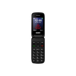 Saiet SCUDOTRE - Telefono con funzionalità - microSD slot - display LCD - rear camera 0.3 MP - nero