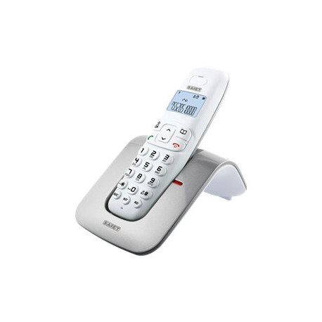 SAIET SLIDE - Telefono cordless con ID chiamante - DECTGAP - grigio argento