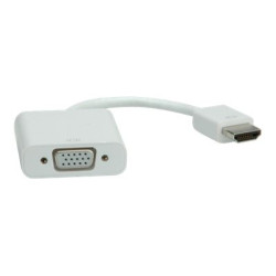 roline - Adattatore video - HD-15 (VGA) femmina a HDMI maschio - 15 cm - bianco