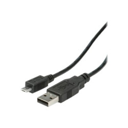 Roline - Cavo USB - Micro-USB Tipo B (M) a USB (M) - USB 2.0 - 1.8 m - nero