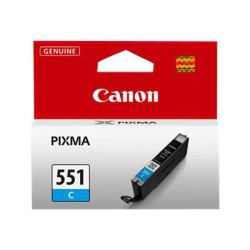 Canon CLI-551C - 7 ml - ciano - originale - serbatoio inchiostro - per PIXMA iP8750, iX6850, MG5550, MG5650, MG5655, MG6450, MG