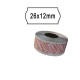 Rotolo da 1000 etichette a onda per Printex Smart 8/2612 - 26x12 mm - adesivo permanente - bianco - Printex - pack 10 rotoli