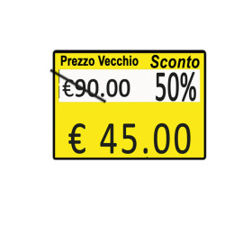 Rotolo da 600 etichette per Printex Z 17 - PREZZO VECCHIO…SCONTO… - 26x19 mm - adesivo permanente - giallo - Printex - pack 10 