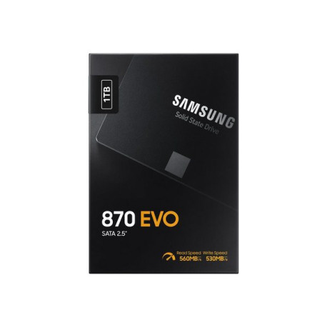 Samsung 870 EVO MZ-77E1T0B - SSD - crittografato - 1 TB - interno - 2.5" - SATA 6Gb/s - buffer: 1 GB - 256 bit AES - TCG Opal E