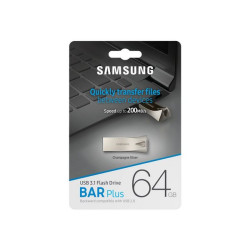 Samsung BAR Plus MUF-64BE3 - Chiavetta USB - 64 GB - USB 3.1 Gen 1 - argento champagne