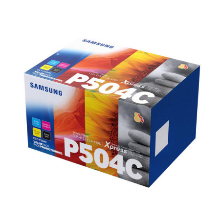 Samsung CLT-P504C - Confezione da 4 - nero, giallo, ciano, magenta - originale - cartuccia toner (SU400A) - per Samsung CLP-415