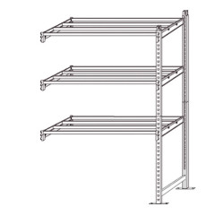 Scaffale Rang'Eco 300 - modulo aggiunta - 3 ripiani - portata ripiano 300 kg - 100 x 60 x 200 cm - acciaio - grigio/blu - Paper