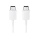 Samsung EP-DA705 - Cavo USB - USB-C (M) a USB-C (M) - USB 2.0 - 3 A - 1 m - bianco