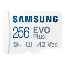 Samsung EVO Plus MB-MC256KA - Scheda di memoria flash (adattatore da microSDXC a SD in dotazione) - 256 GB - A2 / Video Class V