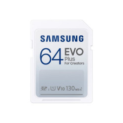 Samsung EVO Plus MB-SC64K - Scheda di memoria flash - 64 GB - Video Class V10 / UHS-I U1 / Class10 - UHS-I SDXC