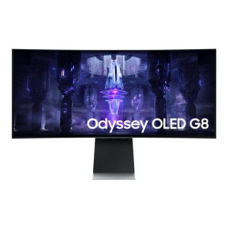 Samsung Odyssey OLED G8 S34BG850SU - Monitor OLED - Smart - gaming - curvato - 34" - 3440 x 1440 UWQHD @ 175 Hz - 250 cd/m² - 1