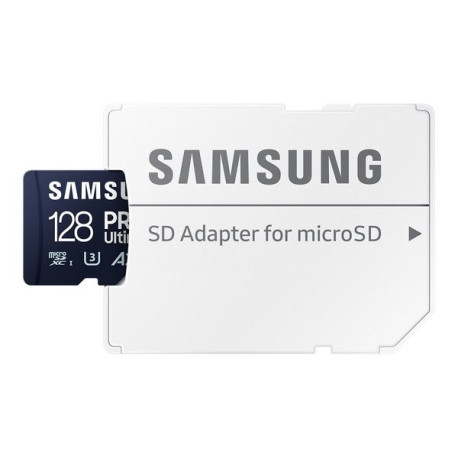 Samsung PRO Ultimate MB-MY128SA - Scheda di memoria flash (adattatore a SD in dotazione) - 128 GB - A2 / Video Class V30 / UHS-