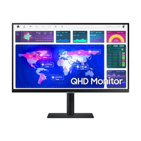 Samsung S27A600UUU - S60UA Series - monitor a LED - 27" - 2560 x 1440 QHD @ 75 Hz - IPS - 300 cd/m² - 1000:1 - HDR10 - 5 ms - H