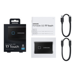 Samsung T7 Touch MU-PC500K - SSD - crittografato - 500 GB - esterno (portatile) - USB 3.2 Gen 2 (USB-C connettore) - 256 bit AE