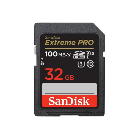 SanDisk Extreme Pro - Scheda di memoria flash - 32 GB - Video Class V30 / UHS-I U3 / Class10 - UHS-I SDHC