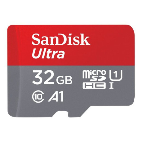 SanDisk Ultra - Scheda di memoria flash (adattatore microSDHC per SD in dotazione) - 32 GB - A1 / UHS-I U1 / Class10 - UHS-I mi