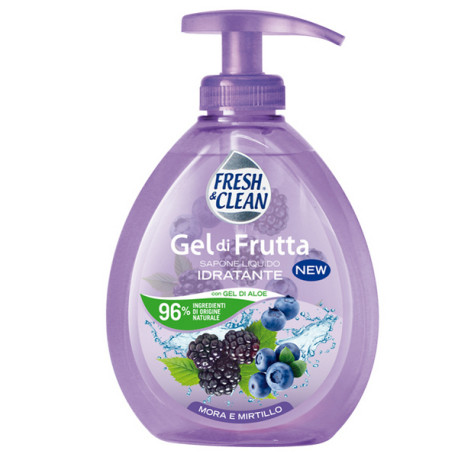 Sapone Gel - liquido - mora/mirtillo - 300 ml - FreshClean