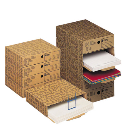 Scatola archivio Data File - 39x8x30,5 cm - avana - Esselte Dox