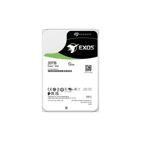 Seagate Exos X20 ST20000NM002D - HDD - 20 TB - interno - SAS 12Gb/s - 7200 rpm - buffer: 256 MB