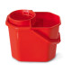 Secchio con strizzatore - PPL riciclabile - 12 L - rosso - In Factory