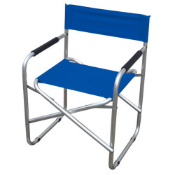 Sedia pieghevole Regista - 79 x 47 x 57 cm - alluminio/PVC - blu - Garden Friend