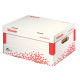 Scatola archivio Speedbox - dorso 8 cm - 35x25 cm - apertura totale - bianco e rosso -  Esselte