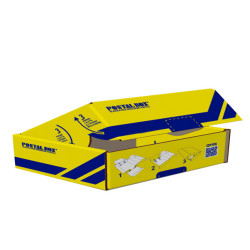 Scatola spedizioni Postal Box  - XS - 34 x 24 x 6 cm - giallo/blu - Blasetti