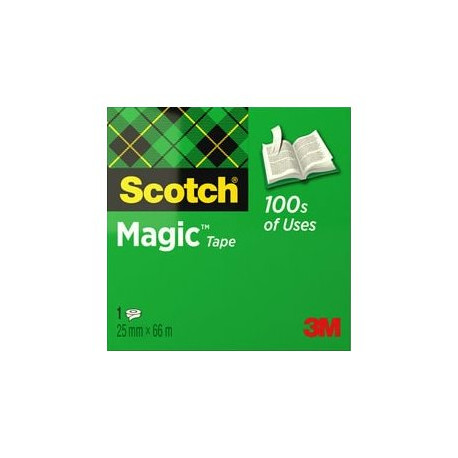 Scotch Magic - Nastro ufficio - 25 mm x 66 m - 2.54 cm core - trasparente