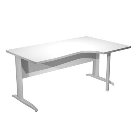 Scrivania Compact Destro - 160 x 60/80/100 cm - piano bianco - Artexport