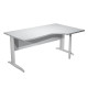 Scrivania Compact Destro - 160 x 60/80/100 cm - piano grigio - Artexport