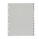 Separatore - 12 tacche personalizzabili - PP - 22x30 cm - grigio - Favorit