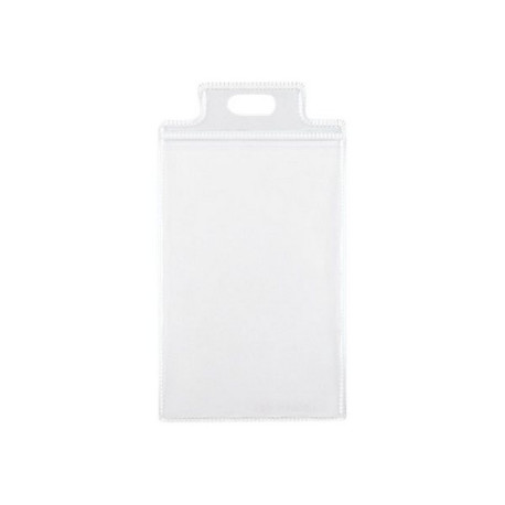 SEI PASS 1 S - Porta badge - per 55 x 85 mm - cordino - bianco (pacchetto di 100)