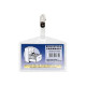 SEI PASS 3 P C.R. - Porta badge - per 60 x 95 mm - clip - trasparente (pacchetto di 100)