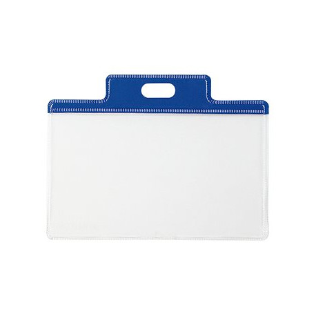 SEI PASS 3 S - Porta badge - per 95 x 60 mm - cordino - blu (pacchetto di 100)